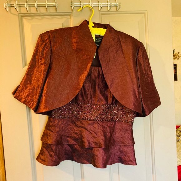 Dress Barn Set 90s Y2K Bustier Top Bolero Jacket - Picture 8 of 13